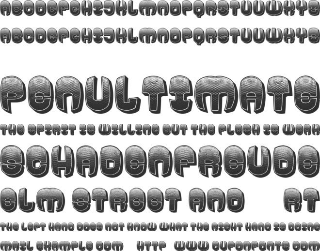 Cushion font preview