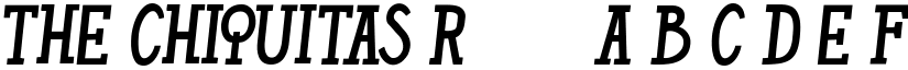 THE CHIQUITAS Regular font