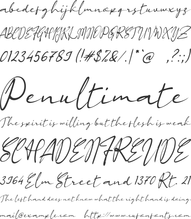 e Episode Panjang font preview