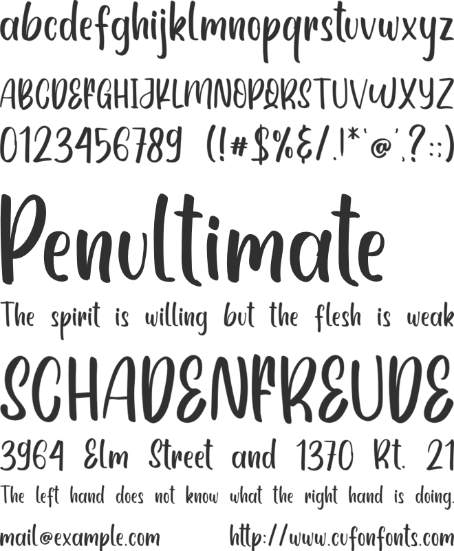 Swing Happy font preview