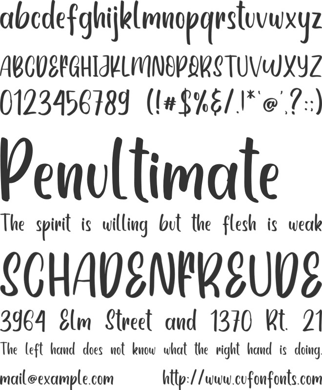 Swing Happy font preview