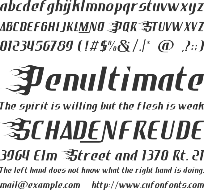 Play setan font preview