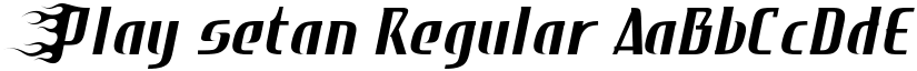 Play setan Regular font