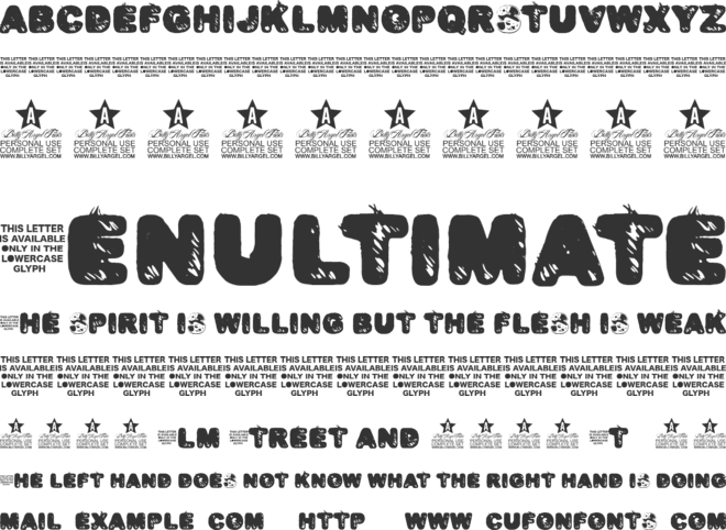 VOLKANICA PERSONAL USE font preview