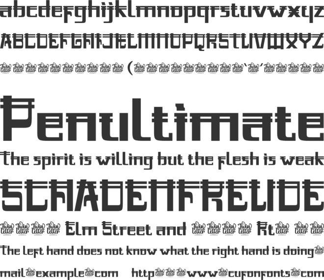 Kitetsu font preview