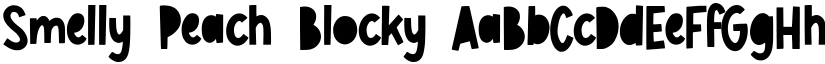 Smelly Peach Blocky font