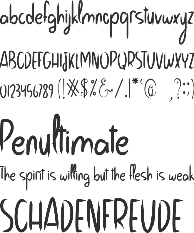 Handmate font preview
