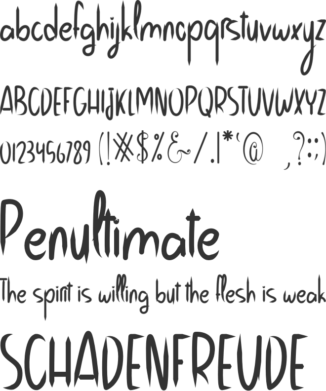 Handmate font preview