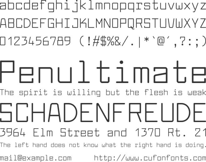 Larabie Font font preview