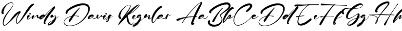Windy Davis Regular font
