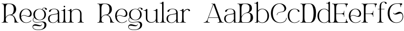 Regain Regular font