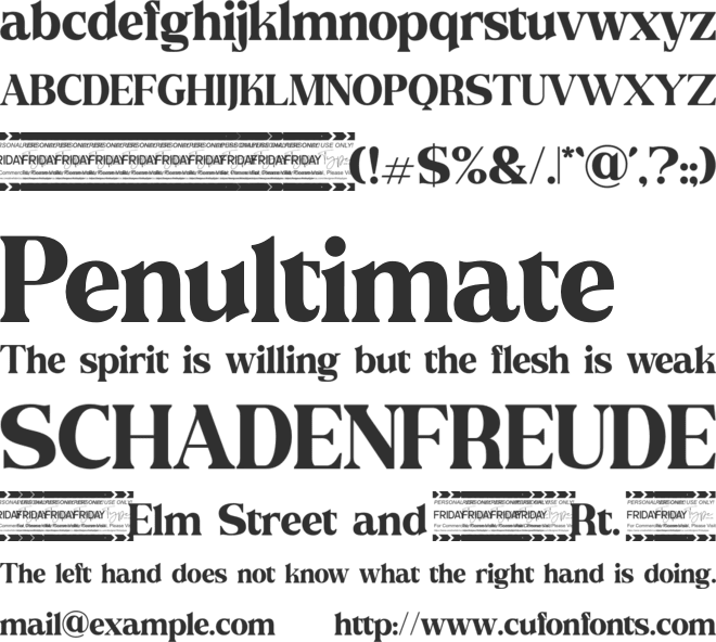 Hedgier font preview