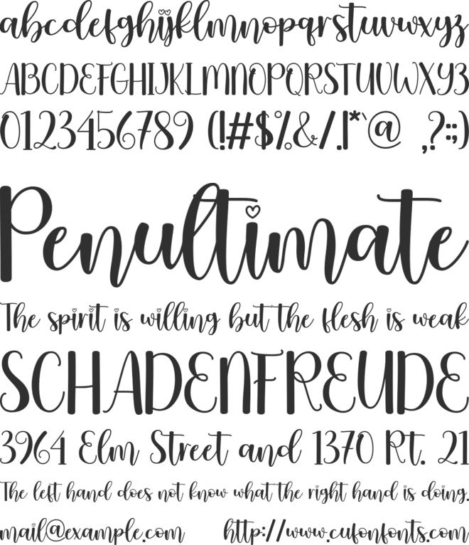 Valentisa - Personal Use font preview