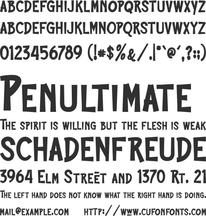 BROADY font preview
