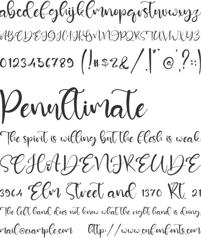 Hanabera font preview