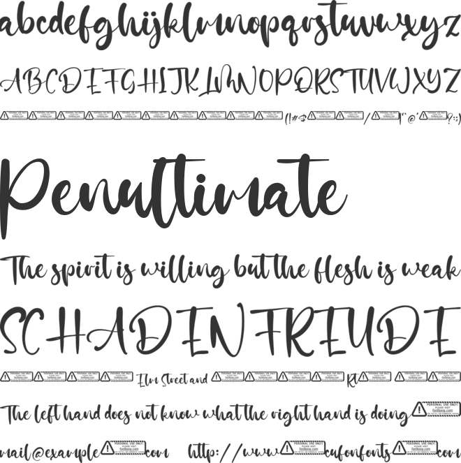 Older Boys font preview