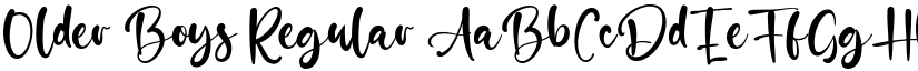 Older Boys Regular font