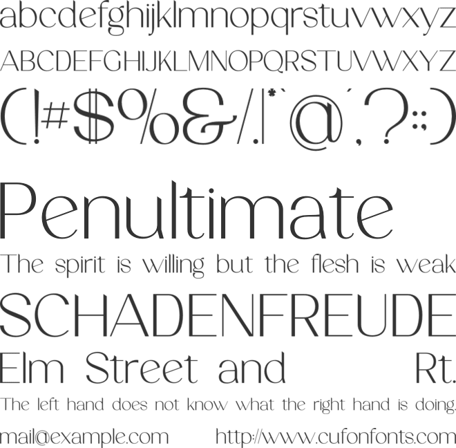Nalieta font preview