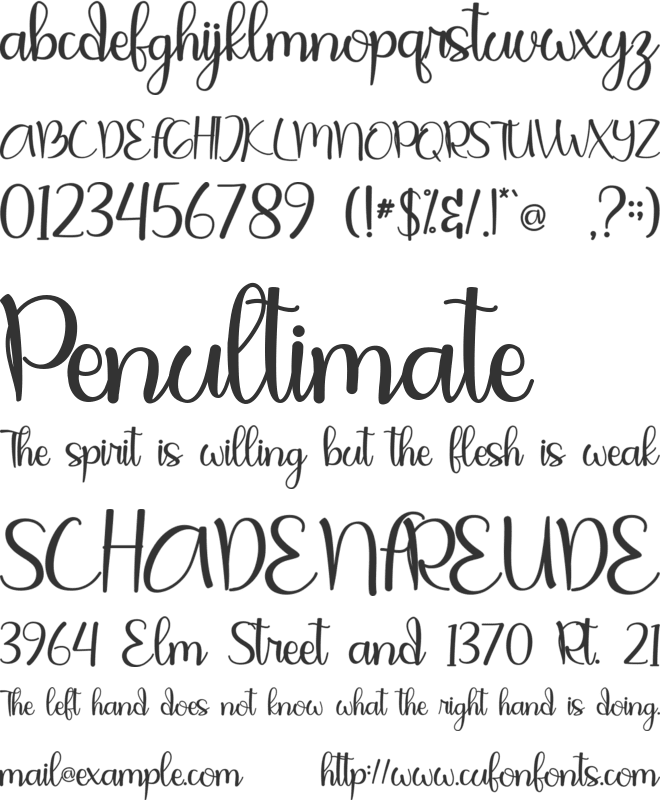 Butterna font preview