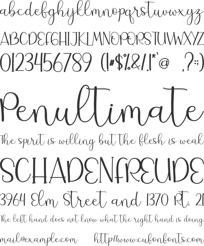 Rosebright font preview