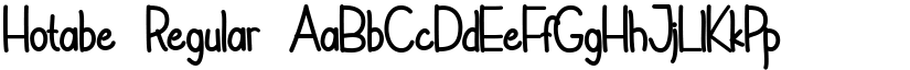Hotabe Regular font