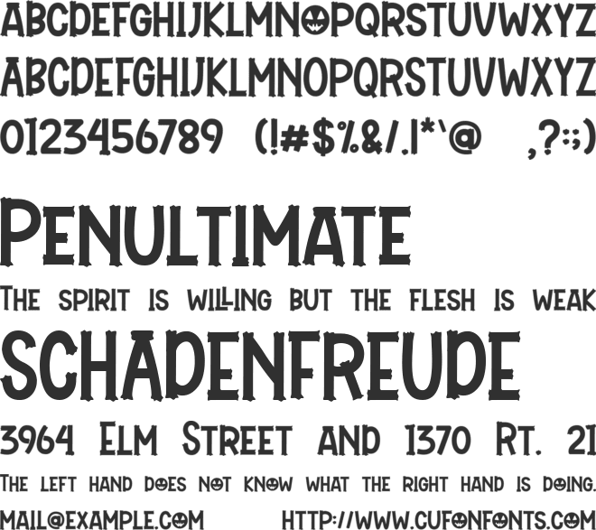Holla Grave font preview