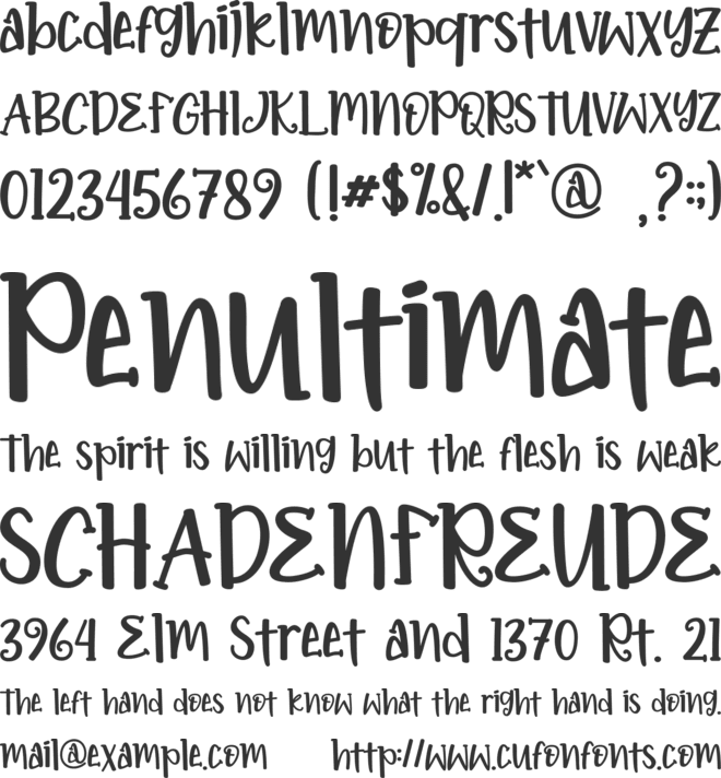 Weird Garden - Personal Use font preview