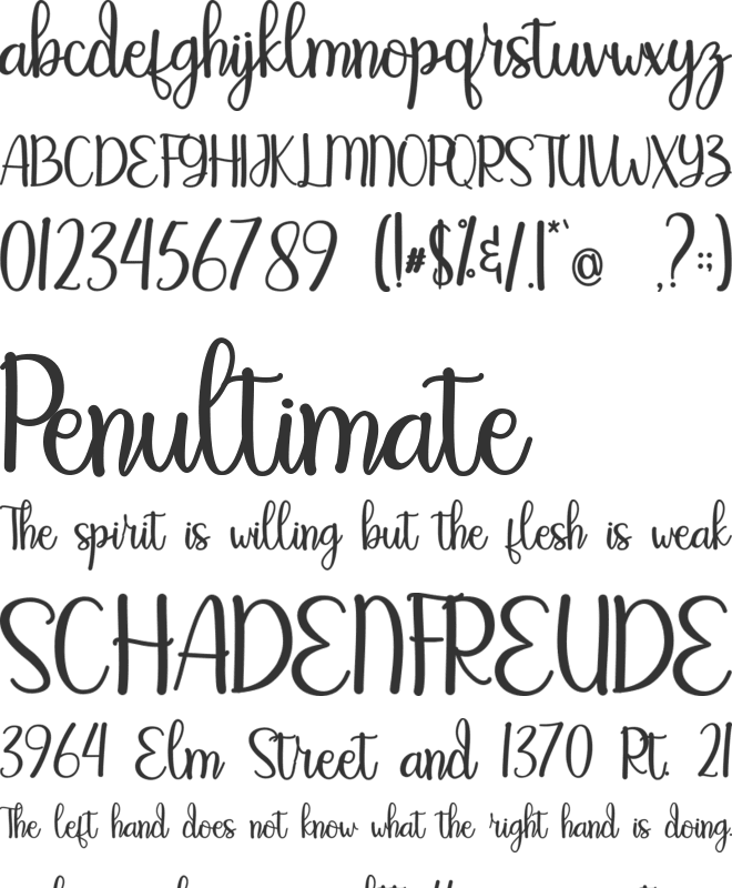 Riseberry font preview