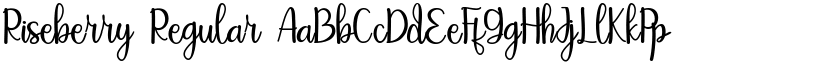 Riseberry Regular font