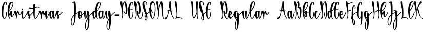 Christmas Joyday-PERSONAL USE font download