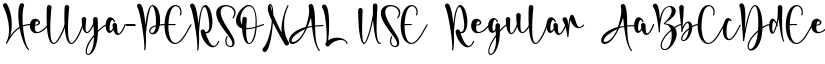 Hellya-PERSONAL USE Regular font