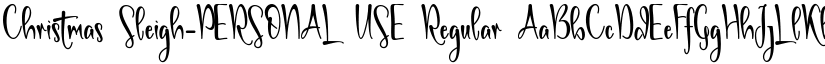 Christmas Sleigh-PERSONAL USE Regular font