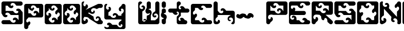 Spooky Witch- PERSONAL USE Regular font