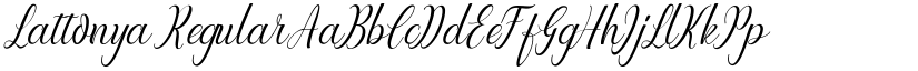 Lattonya Regular font