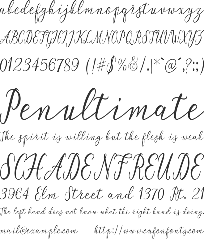 Lonely font preview