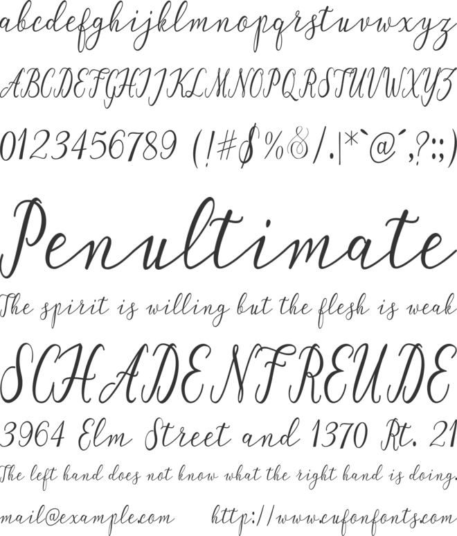 Lonely font preview
