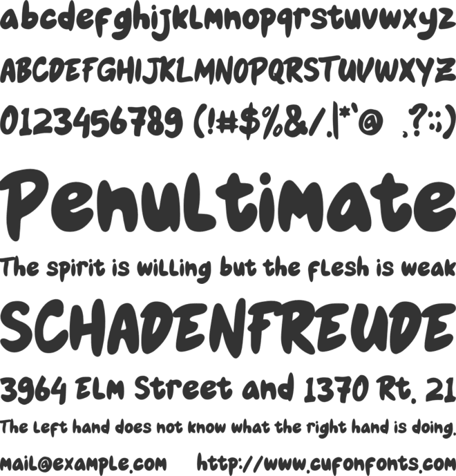 Honey Bear font preview