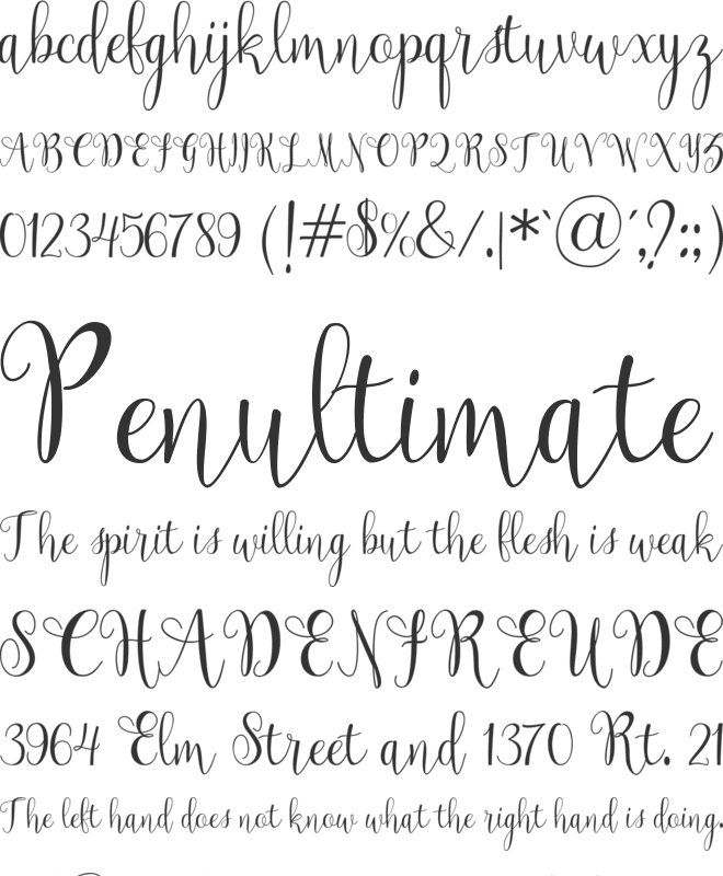 Magnolia font preview