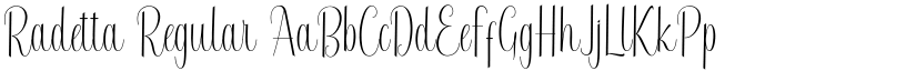 Radetta Regular font