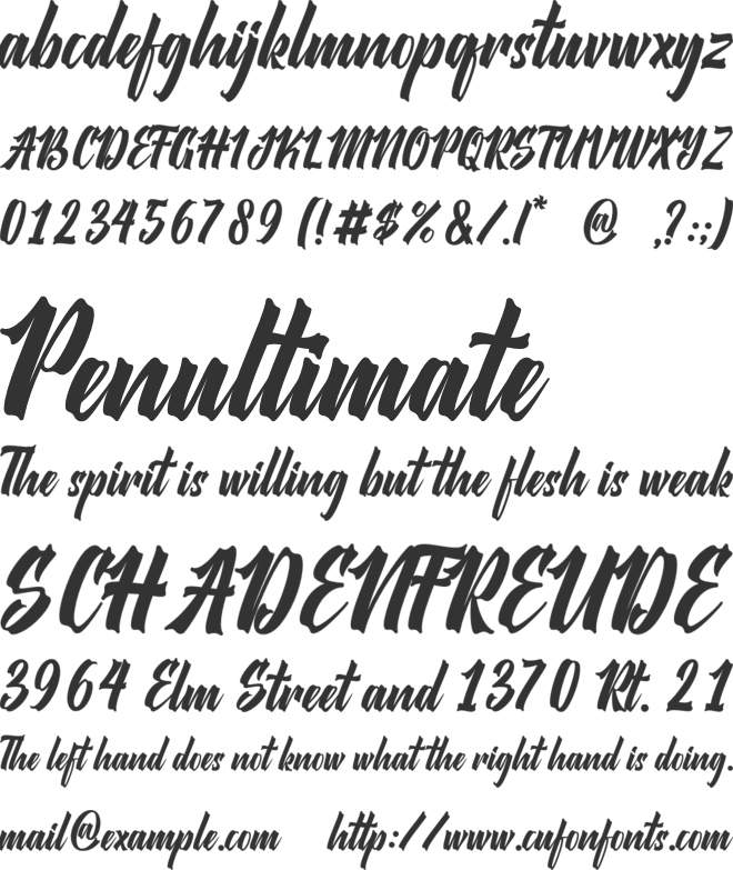 Ranking font preview