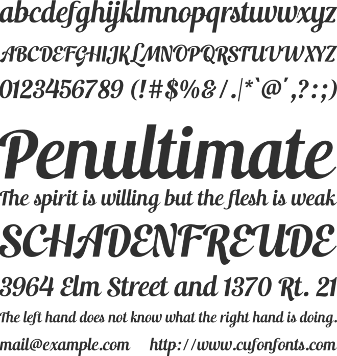 Andalia font preview