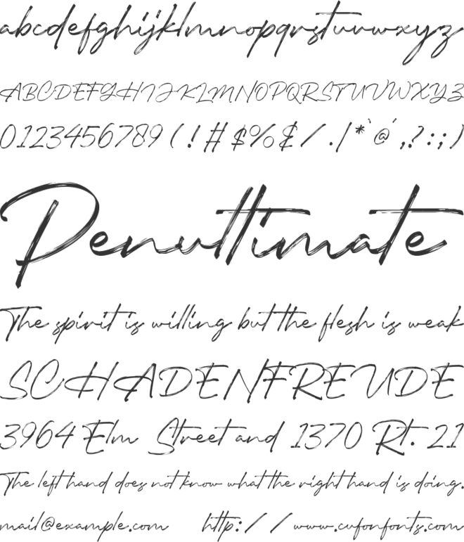 Insiders font preview