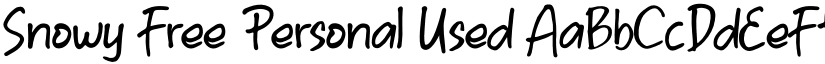 Snowy Free Personal Used font