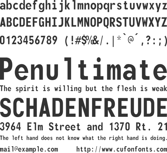 Monofonto font preview