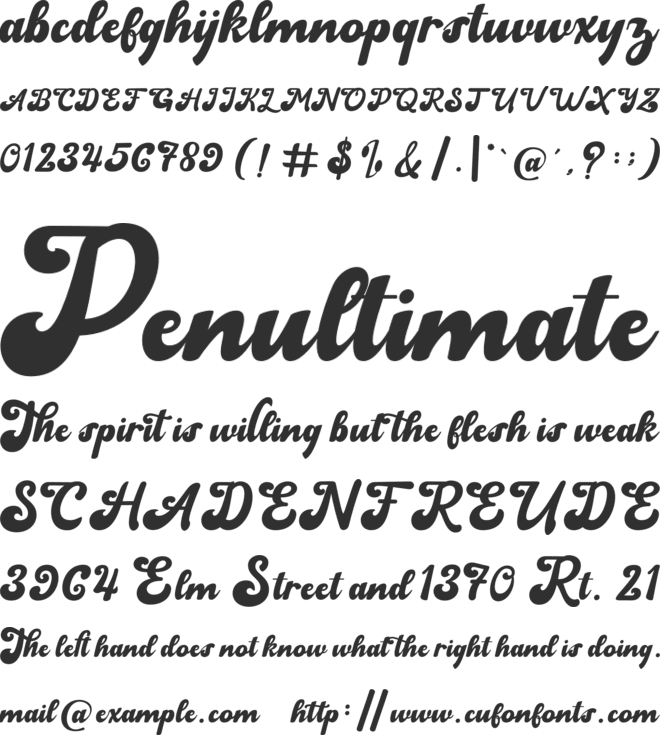 Anthela font preview