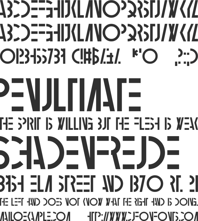 Ambidextrose font preview
