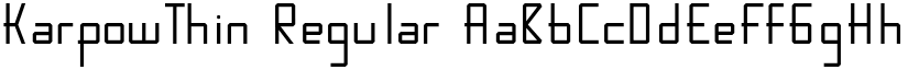 KarpowThin Regular font