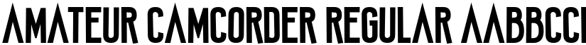 Amateur Camcorder Regular font