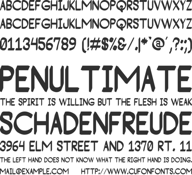 Consequad St font preview