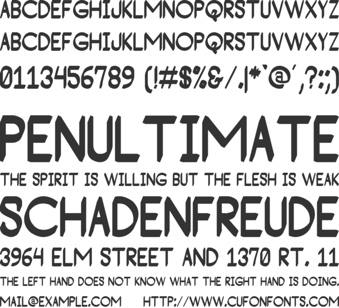 Consequad St font preview